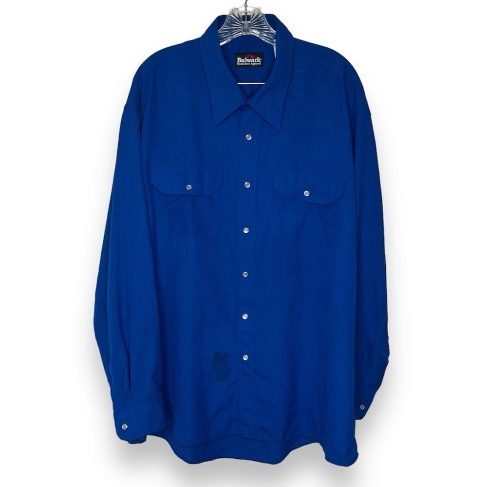 Bulwark Protective Apparel FR Button Front Long Sleeve Shirt 4.8 ATPV Men XXL LN